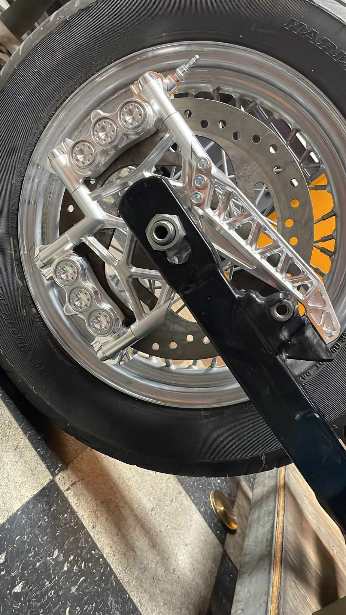 Dual Caliper Bracket - 06+ Dyna - American Suspension